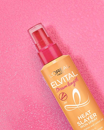 3600523966738 Loreal Elvital Dream Length Heat Slayer Iron Spray Flatlay1