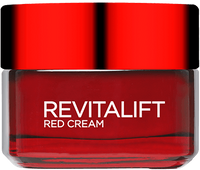 Ansiktspleie rød krem Revitalift Hero pakkebilde