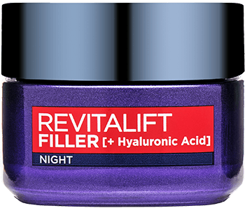 OAP hudpleie Revitalift filler nattkrem pakkebilde