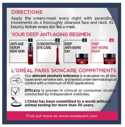 Ansiktspleie nattkrem Revitalift Laser X3 venstre pakkebilde